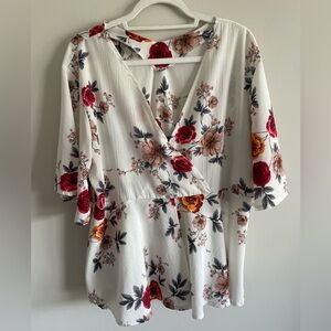 Floral Peplum Top